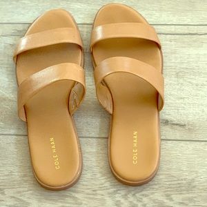 Cole Haan slides tan flat sandals